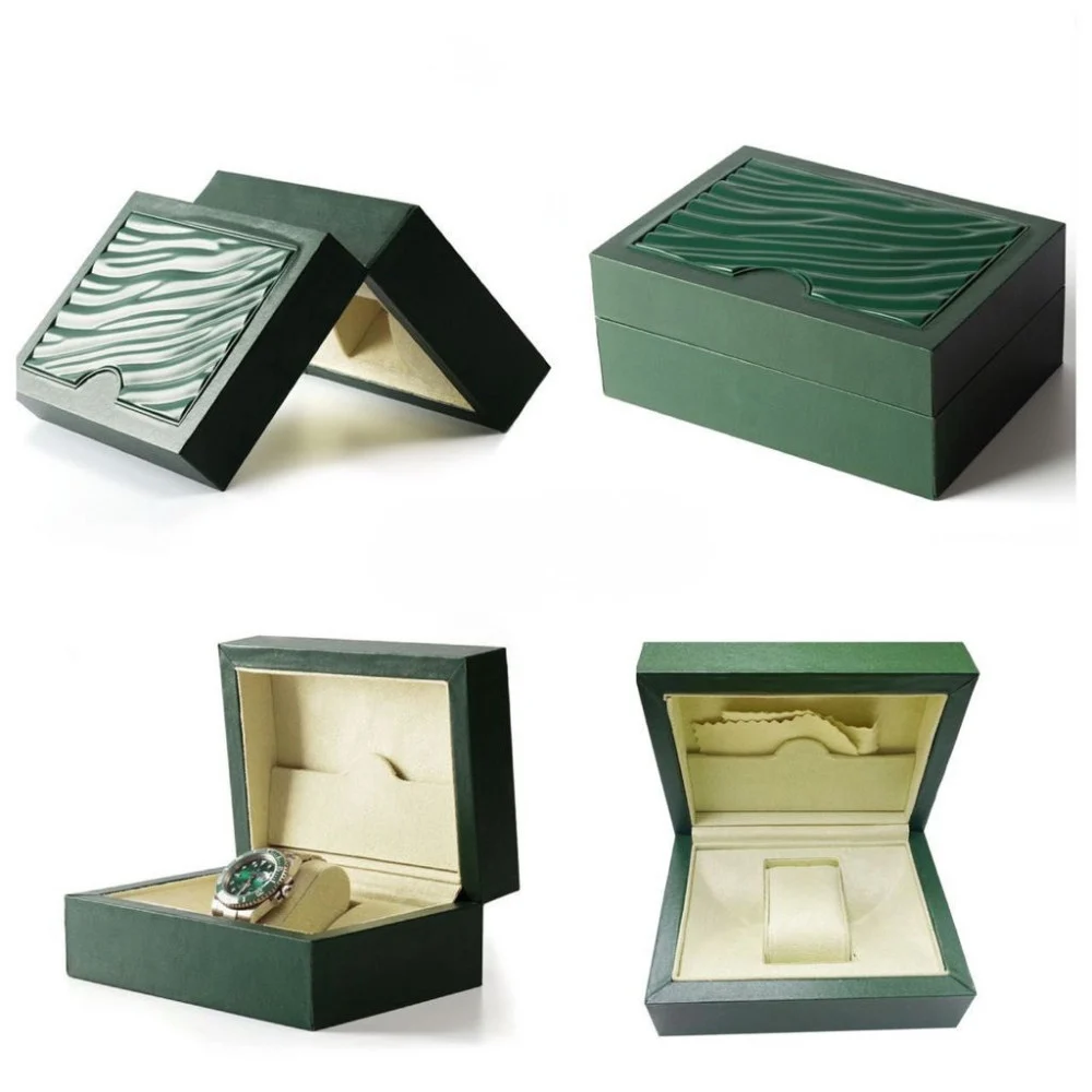 Scatola porta orologio luxury verde 17.5x12.5x7.5 cm con interno vellutato - TrAdE Shop Traesio