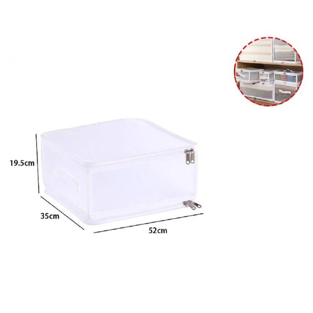 SCATOLA SALVASPAZIO PORTATUTTO CONTENITORE ORGANIZER ARMADI 52X35X19.5 CM 59975 - TrAdE Shop Traesio