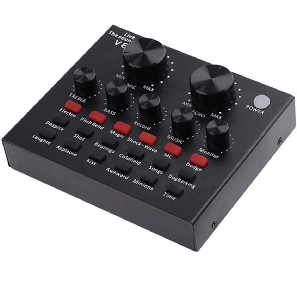 SCHEDA AUDIO V8 CAMBIA VOCE CONVERSIONE EFFETTI SONORI MIXER REGISTRAZIONE USB - TrAdE Shop Traesio