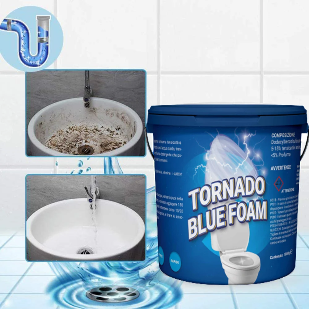 SCHIUMA ATTIVA RAPIDA POWER PULISCI TUTTO WC BAGNO BIDET 1 KG SGORGANTE TUBI - TrAdE Shop Traesio