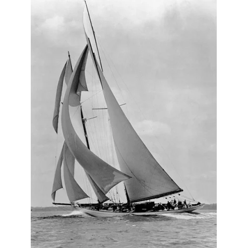 the schooner half moon at sail, 1910s - Arredamento marinaresco