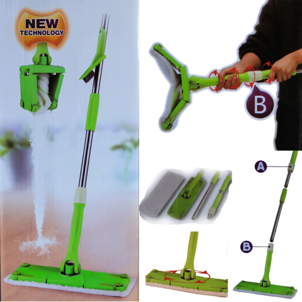 SCOPA STRIZZA MOP TWIST LAVA E ASCIUGA PAVIMENTI PARQUET MARMO PANNO MICROFIBRA - TrAdE Shop Traesio