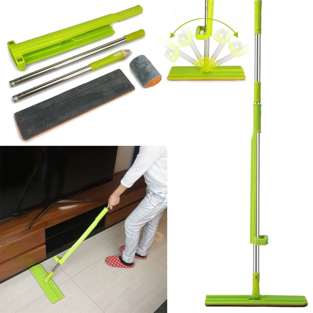 SCOPA STRIZZA SWEEP MOP LAVA E ASCIUGA PAVIMENTI PARQUET MARMO PANNO MICROFIBRA - TrAdE Shop Traesio