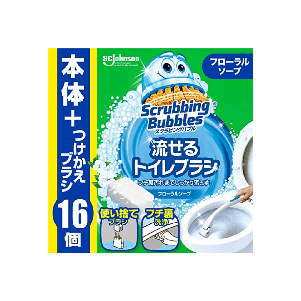 Scrubbing Bubble Cepillo desechable para inodoro aroma floral unidad + recarga