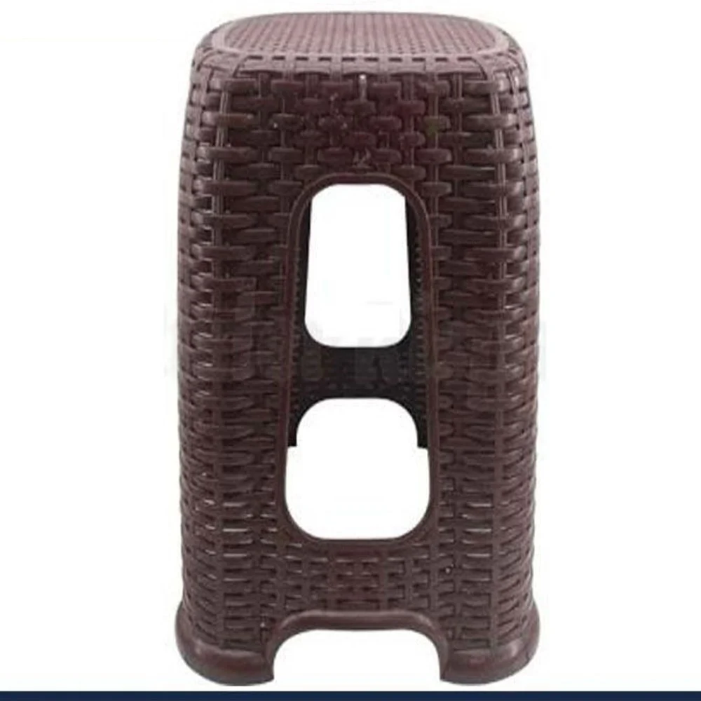 SEDIA SGABELLO IN PLASTICA INTERNI ESTERNI MULTIUSO CASA 30X30X45CM RATTAN - TrAdE Shop Traesio