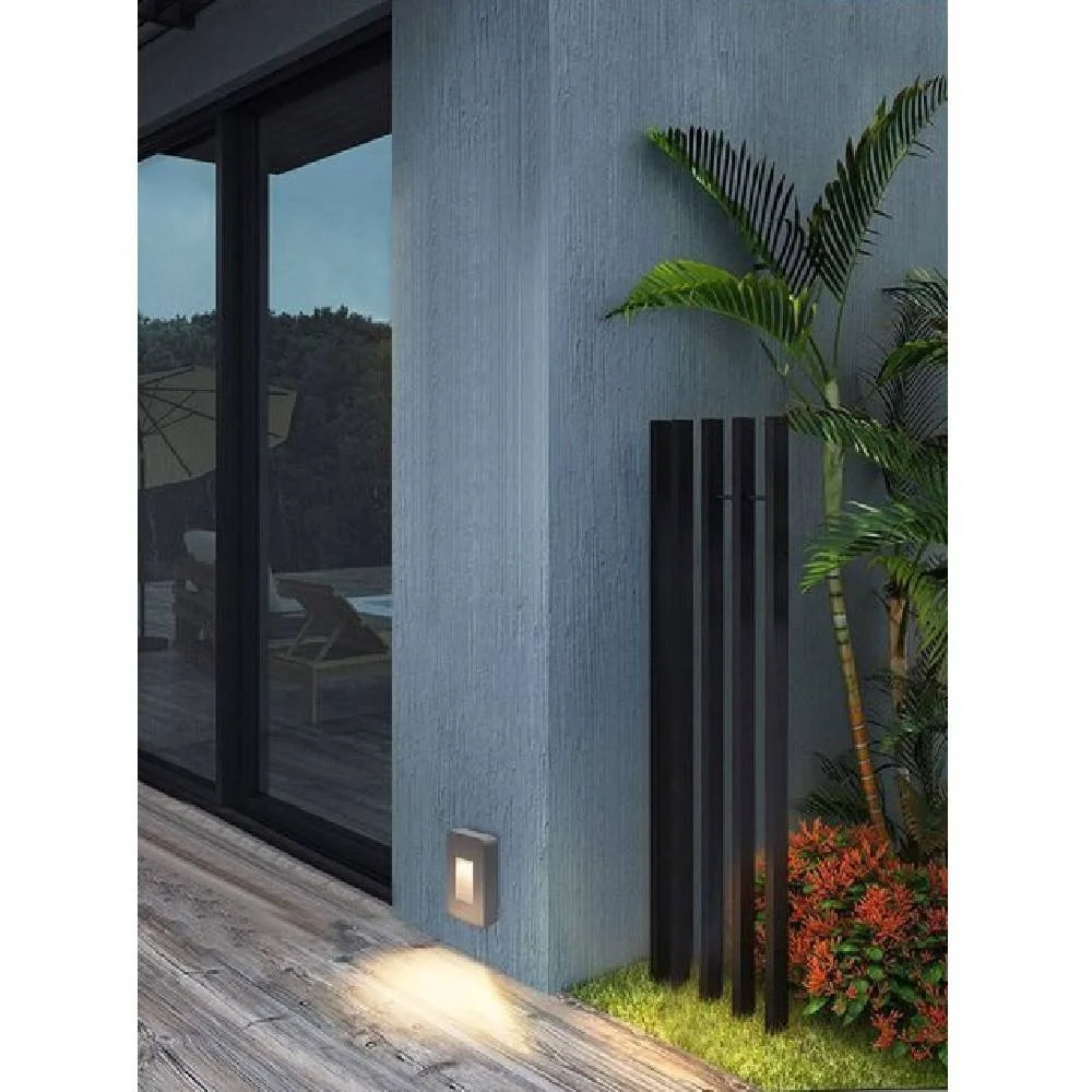 SEGNAPASSO DA ESTERNO FARETTO 12 WATT IP65 GRIGIO LUCE CALDA FREDDA ES62 - TrAdE Shop Traesio