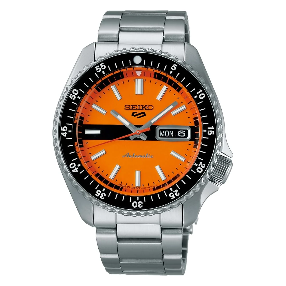 Seiko 5 Sports Retro Color Collection Special Edition Men's Watch SBSA219 Orange & Black