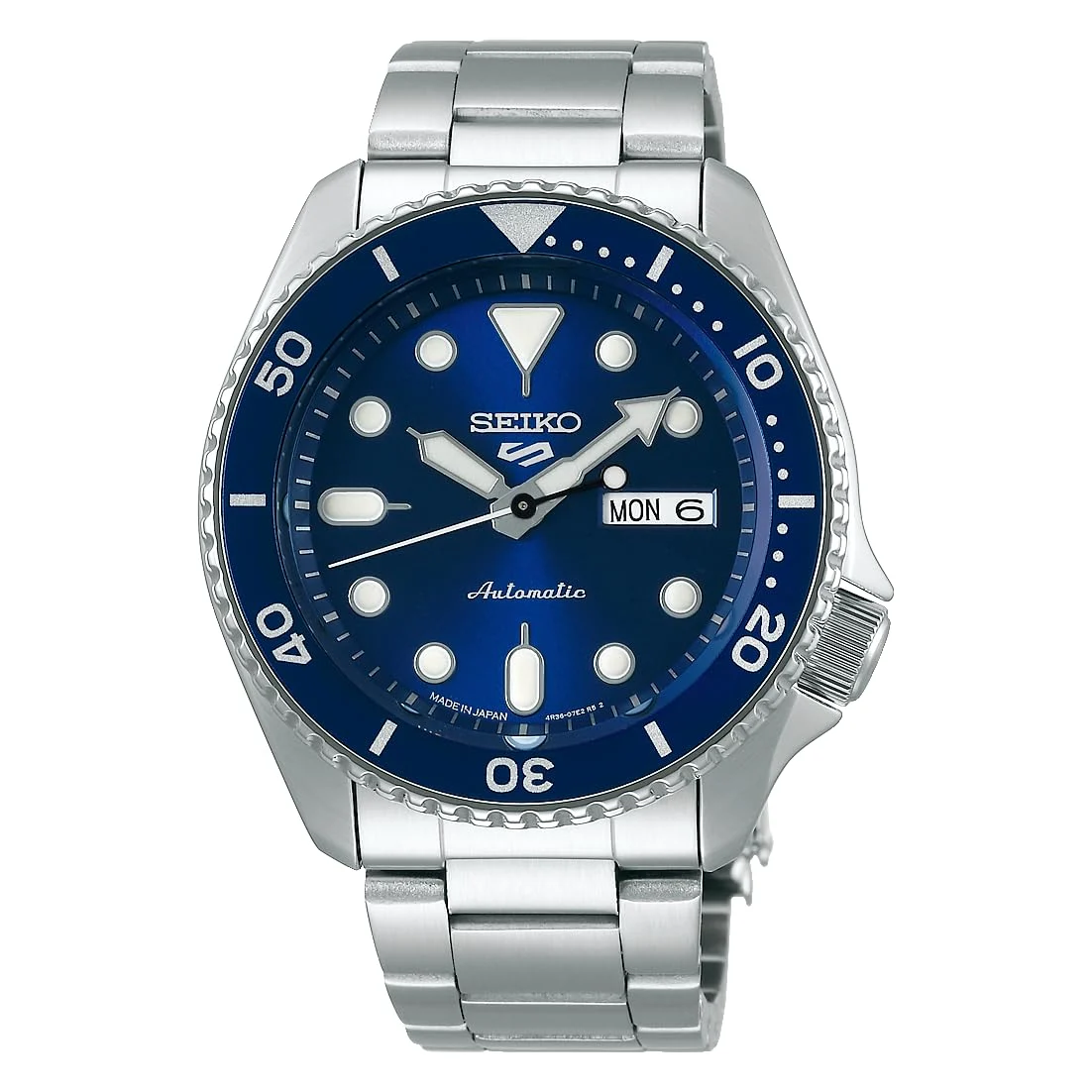 Seiko 5 Sports orologio automatico uomo SBSA001 quadrante blu day-date