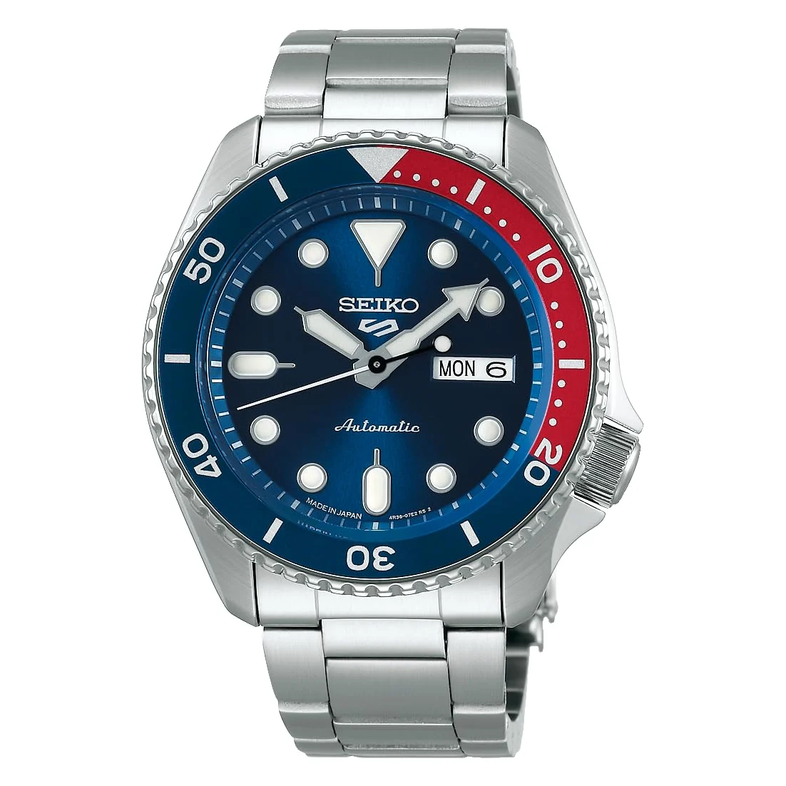 Seiko 5 Sports SBSA003 Men's Automatic Watch Blue Dial Blue/Red Bezel