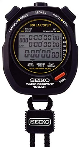 SEIKO Aquatic Swimming Sports 300 Lap Waterproof Stopwatch SVAS009