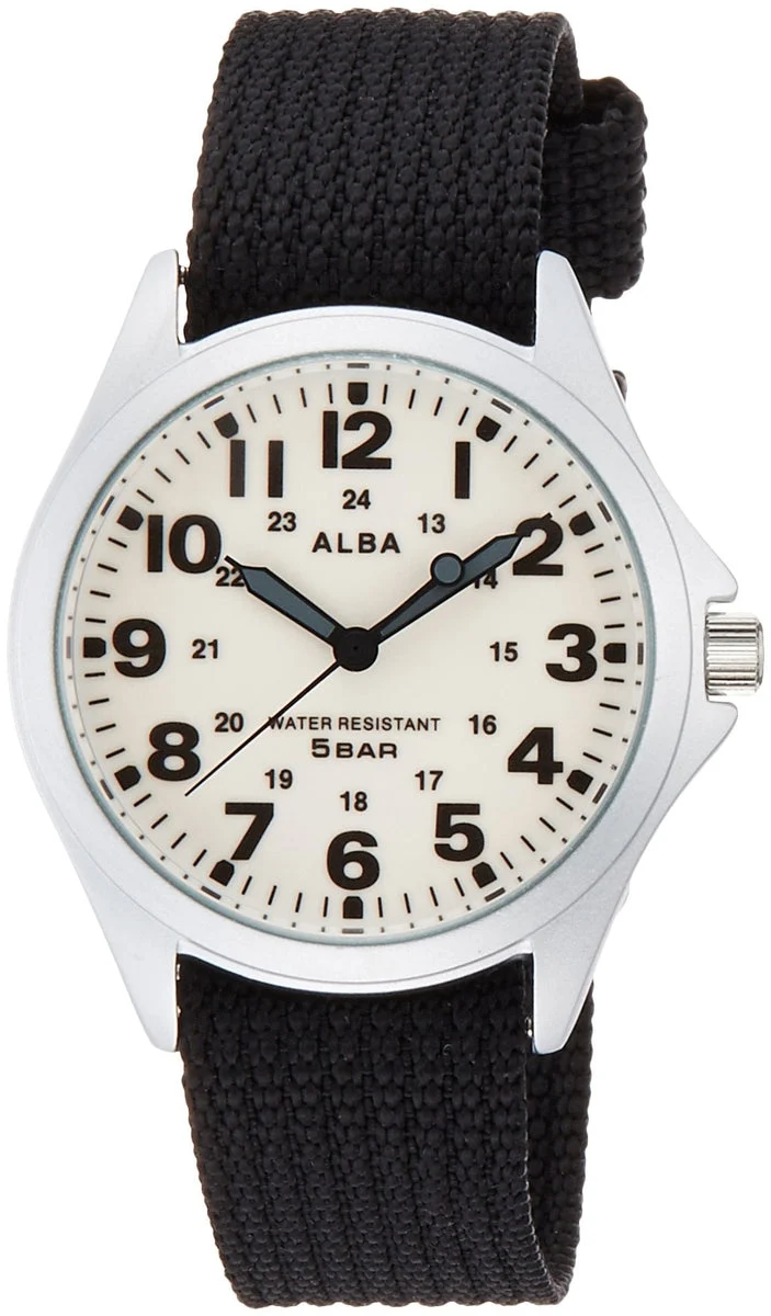 SEIKO Aruba Quartz All Lumi Men's Sport Watch AQPK401 Black