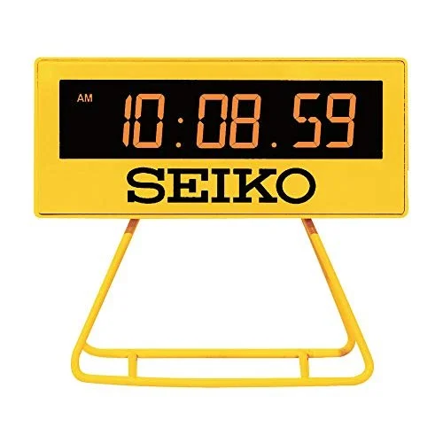 Seiko Clock Alarm Clock Digital Mini Timer Clock Yellow SQ815Y