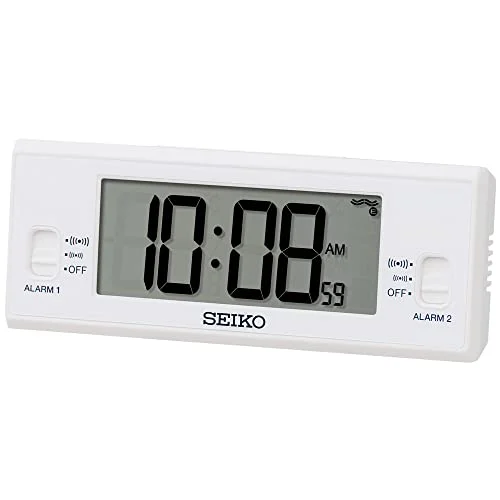 Seiko Clock Alarm Clock White SQ321W