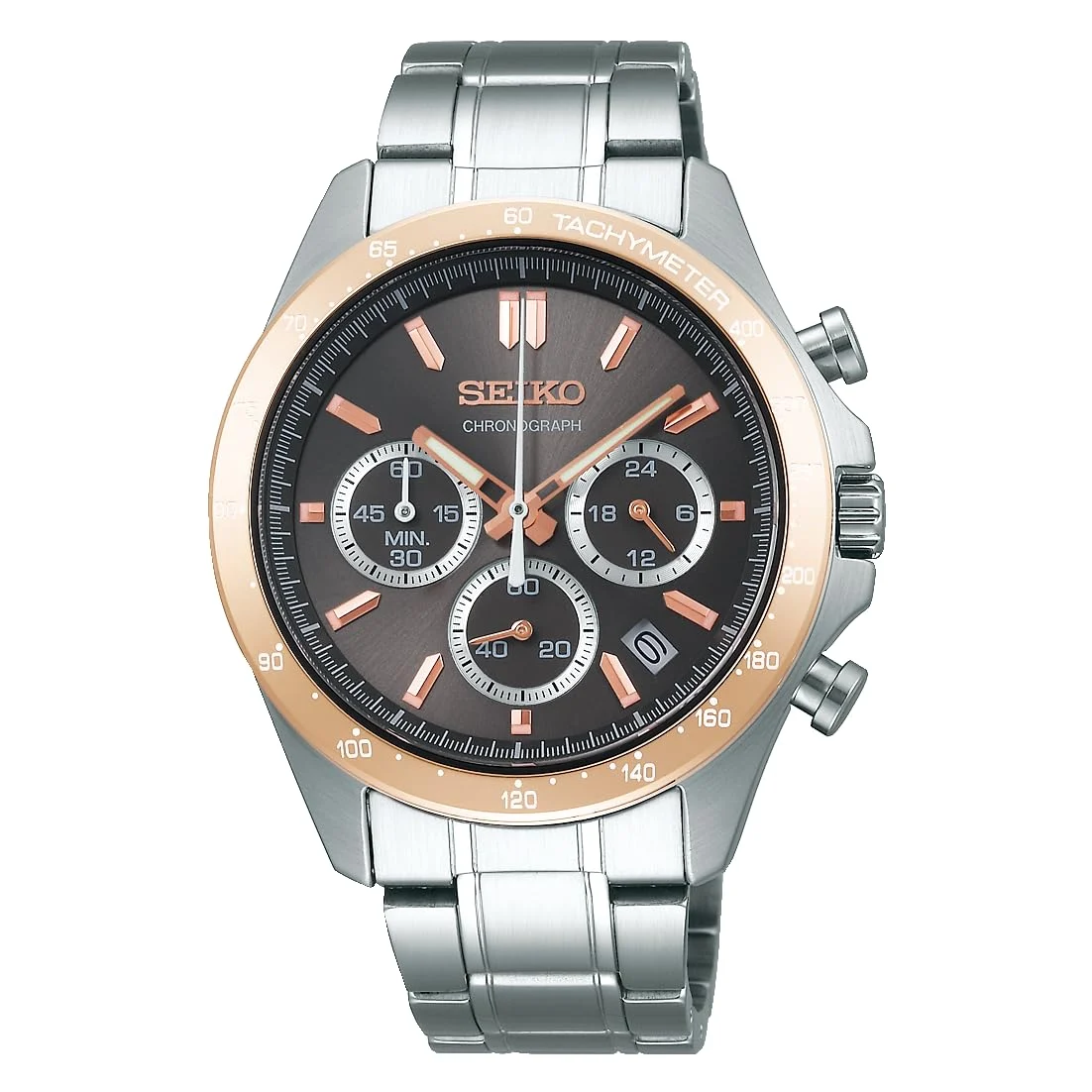 SEIKO Selection cronografo al quarzo uomo acciaio 42,5 mm 10 bar SBTR026 argento