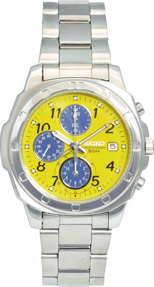 Seiko Orologio da Uomo SND409 Modello Estero Cinturino Giallo