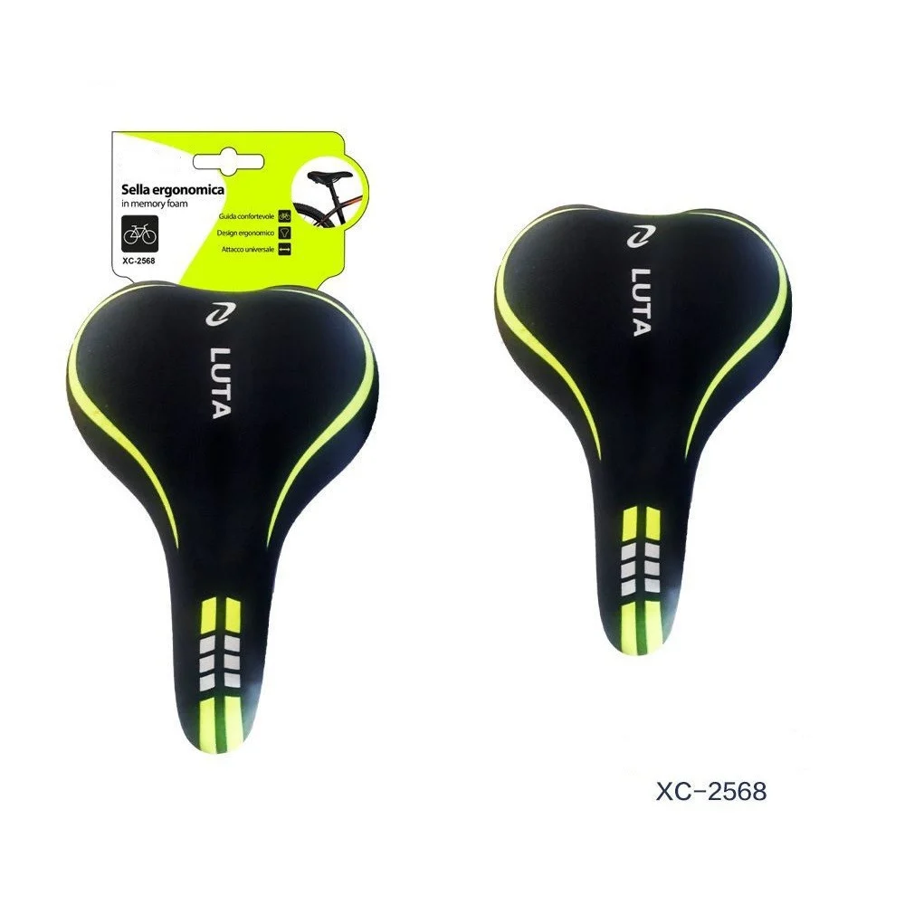 SELLA PER BICI BICICLETTA ERGONOMICA IN MEMORY FOAM MORBIDA SPORTIVA XC-2568