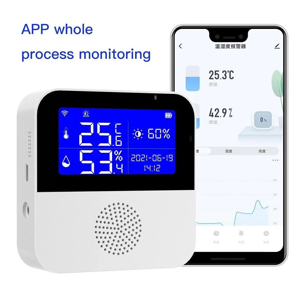 SENSORE DI TEMPERATURA UMIDITÀ DIGITALE PER INTERNO ESTERNO Q-WD01 SMART WIFI USB