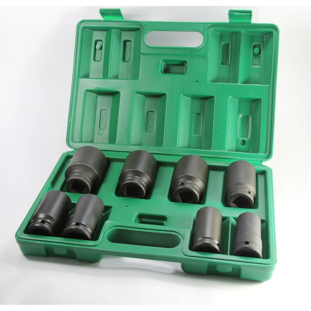 SERIE DI BUSSOLE ESAGONALI DA 3/4" PER AVVITATORE AD IMPULSI 8 PZ 21-41 MM