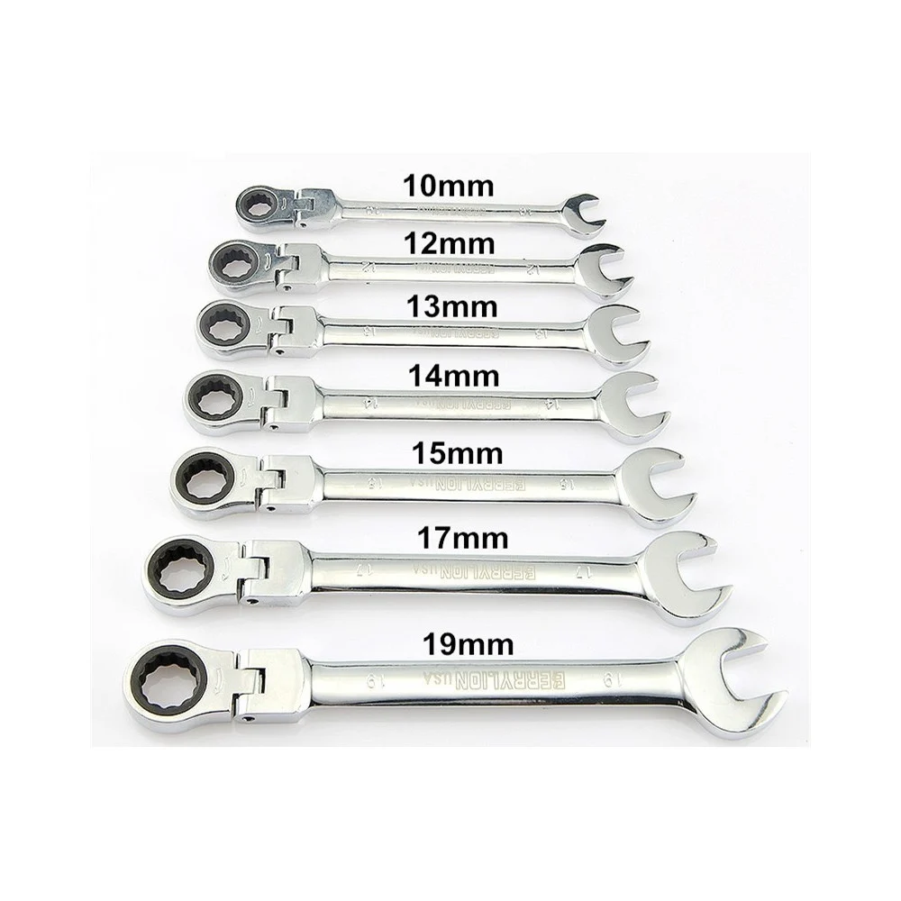 SERIE SET KIT 7 CHIAVI SNODO A CRICCHETTO FLESSIBILI IN VALIGETTA TRASPORTO - TrAdE Shop Traesio
