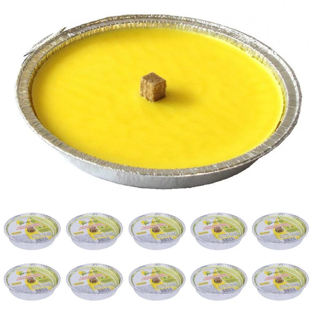SET 10 CANDELE ALLA CITRONELLA ANTIZANZARE IN VASO ALLUMINIO FIACCOLA 11CM - TrAdE Shop Traesio