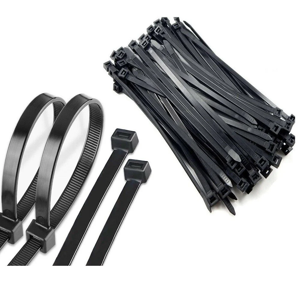 SET 100 FASCETTE PLASTICA PER CABLAGGIO 8,8 X 550MM STRINGI CAVO NERE ETQ90530N - TrAdE Shop Traesio