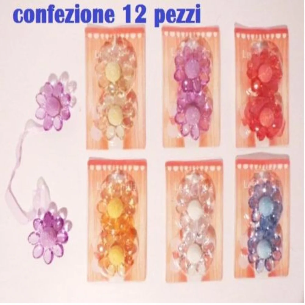 SET 12 CALAMITE LEGATENDA FERMA TENDE COLORATE FIORE DIAMETRO 6CM - TrAdE Shop Traesio
