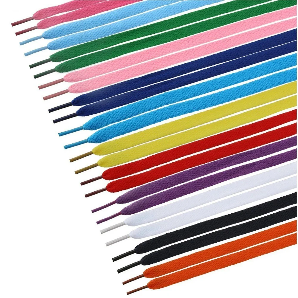 SET 12 COPPIE PAIA STRINGHE ELASTICHE SCARPE SNEAKER LACCI PIATTI COLORATI - TrAdE Shop Traesio