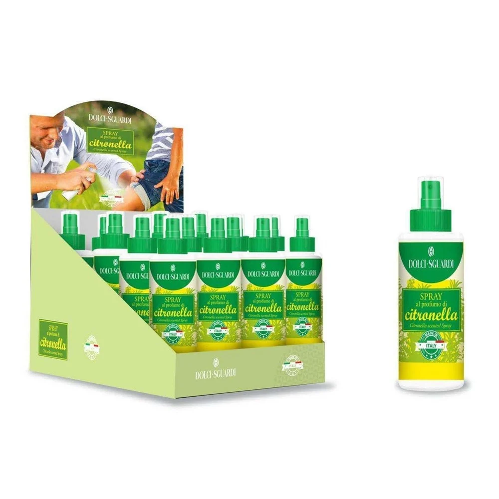 SET 12 FLACONCINI IGIENIZZANTE SPRAY AL PROFUMO DI CITRONELLA ANTIZANZARE 005328 - TrAdE Shop Traesio