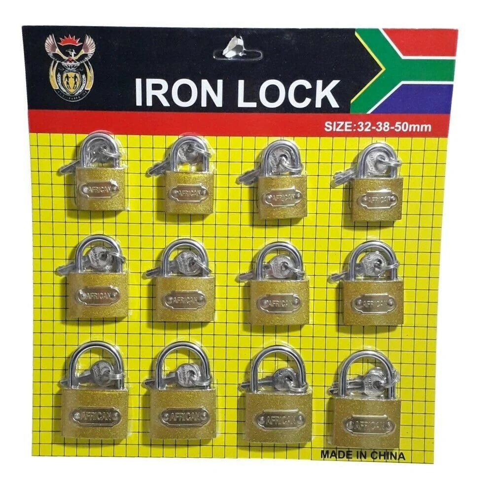 SET 12 LUCCHETTI AD ARCO 32MM 38MM 50MM CON 3 CHIAVI PER ARMADIETTO VALIGIA - TrAdE Shop Traesio