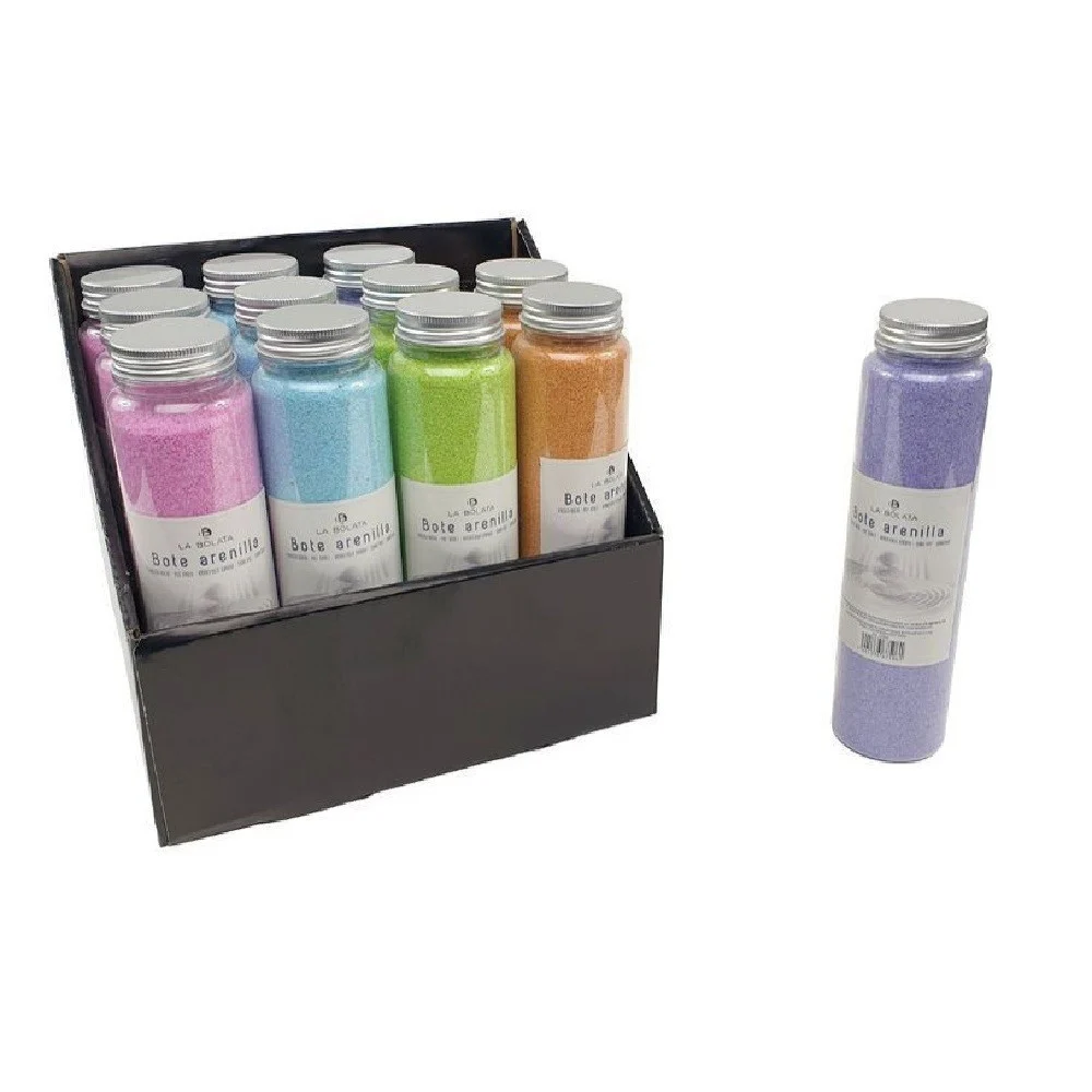 SET 12 PEZZI BARATTOLO CON SABBIA COLORATA DECORATIVA DECORAZIONE CASA 133667 - TrAdE Shop Traesio