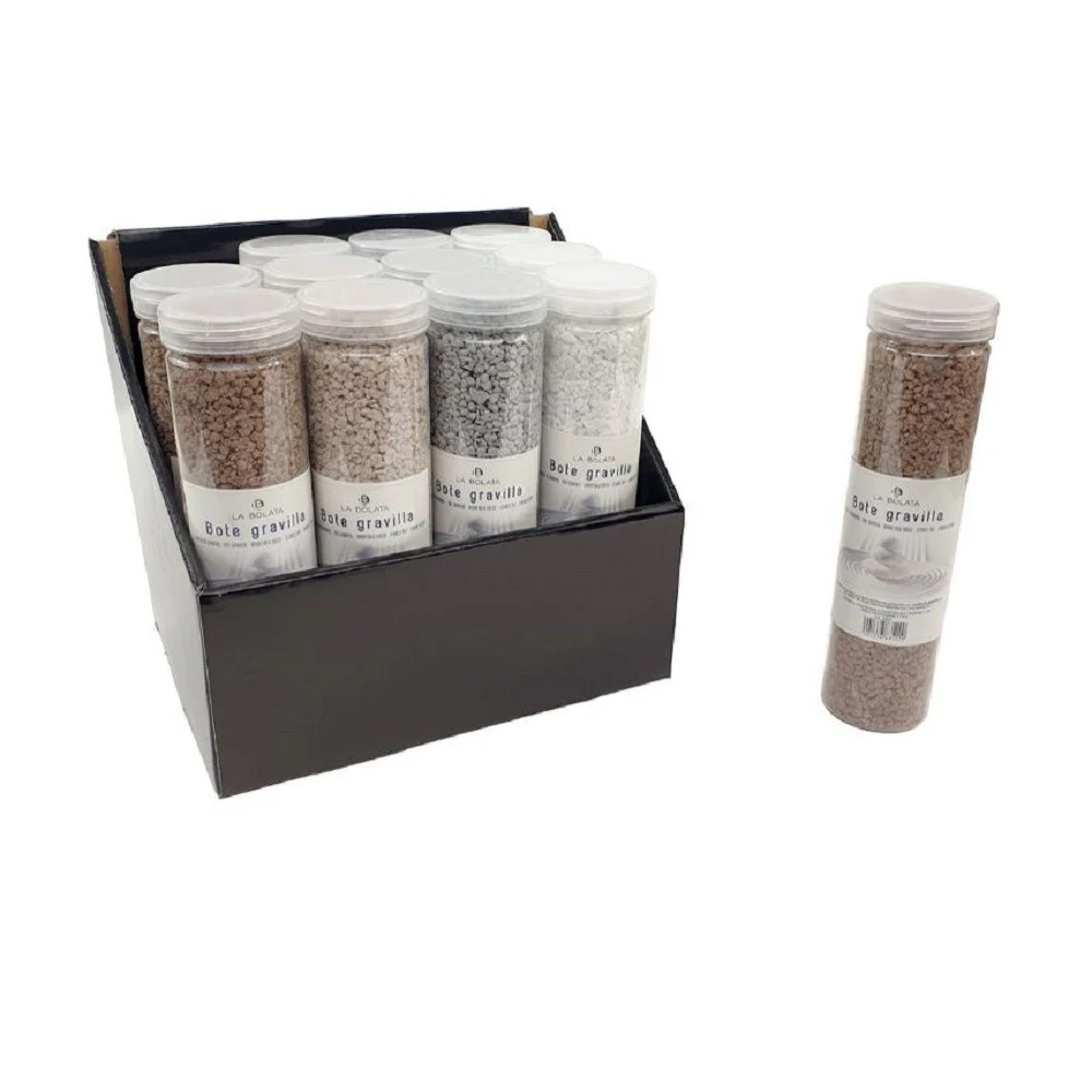 SET 12 PEZZI BARATTOLO CON SASSOLINI COLORATI DECORAZIONE CASA DECORATIVI 133683 - TrAdE Shop Traesio