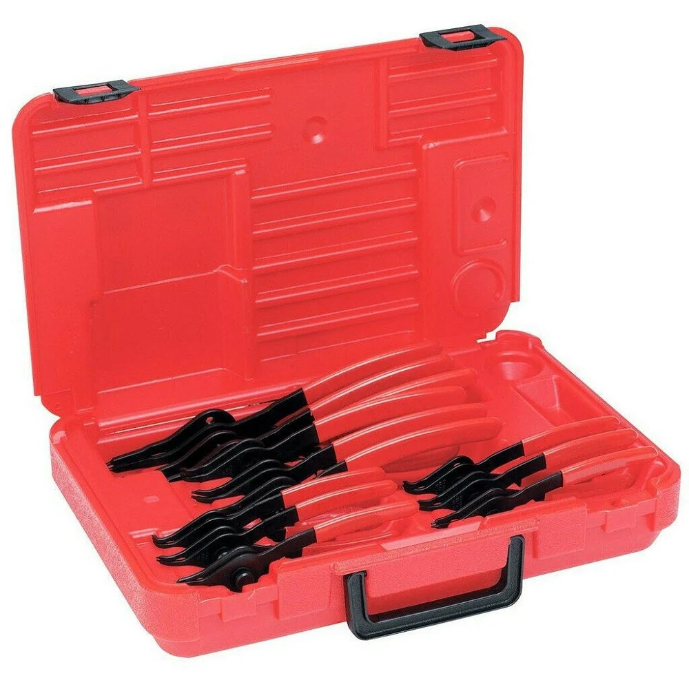 SET 12 PINZE PER ANELLI ELASTICI INTERNI ESTERNI REVERSIBILE 45° A 90° 07209 - TrAdE Shop Traesio