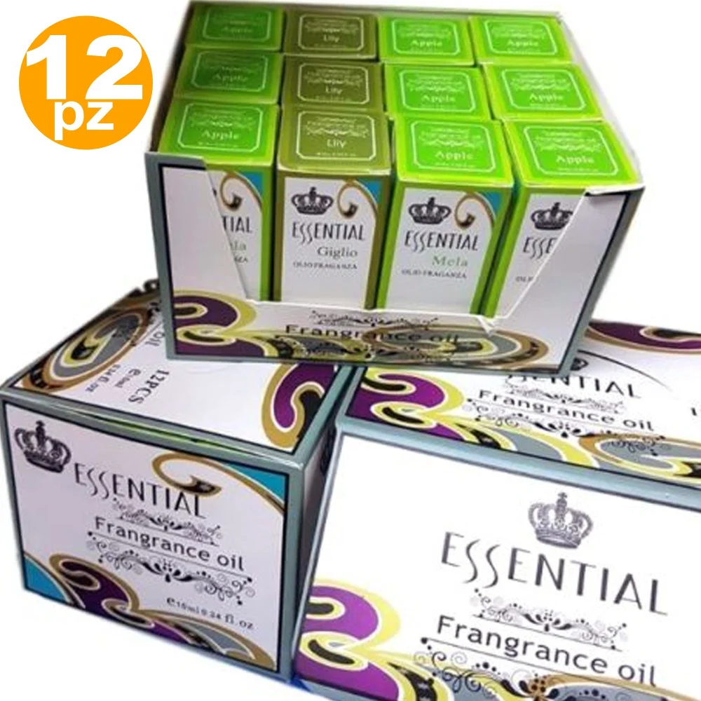 SET 12 PROFUMATORI AMBIENTE RICARICA OLI ESSENZIALI AROMATERAPIA PROFUMO 10ML - TrAdE Shop Traesio