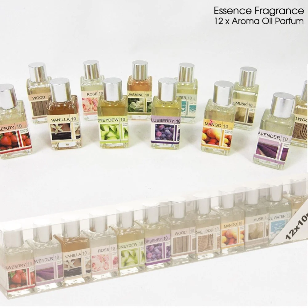 SET 12 PROFUMATORI AMBIENTE RICARICA OLIO PROFUMO 10ML ASSORTITI PER BRUCIATORE - TrAdE Shop Traesio