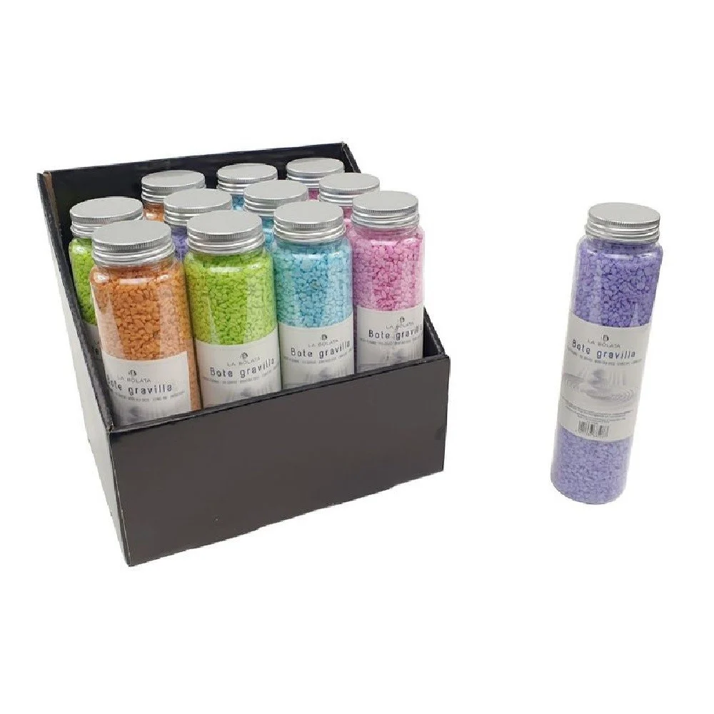 SET 12 PZ BARATTOLO CON SASSOLINI COLORATI DECORATIVI DECORAZIONE CASA 133668 - TrAdE Shop Traesio