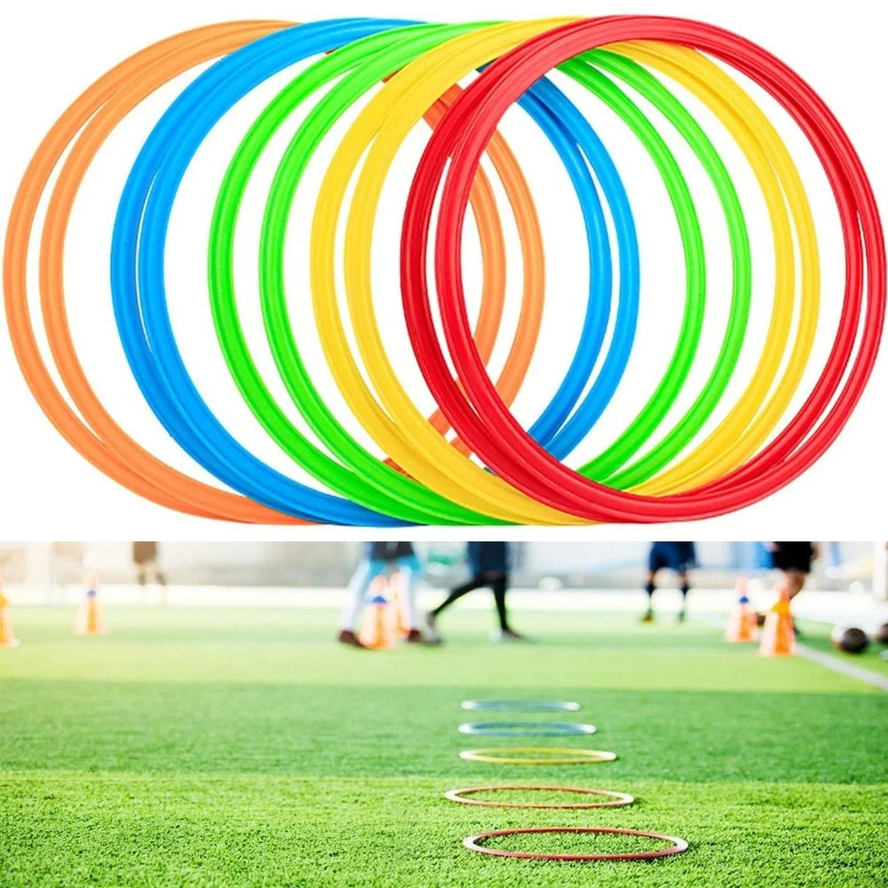 SET 12 PZ CERCHI PIATTI COLORATI PER FITNESS ESERCIZI DI COORDINAZIONE DA 40CM - TrAdE Shop Traesio