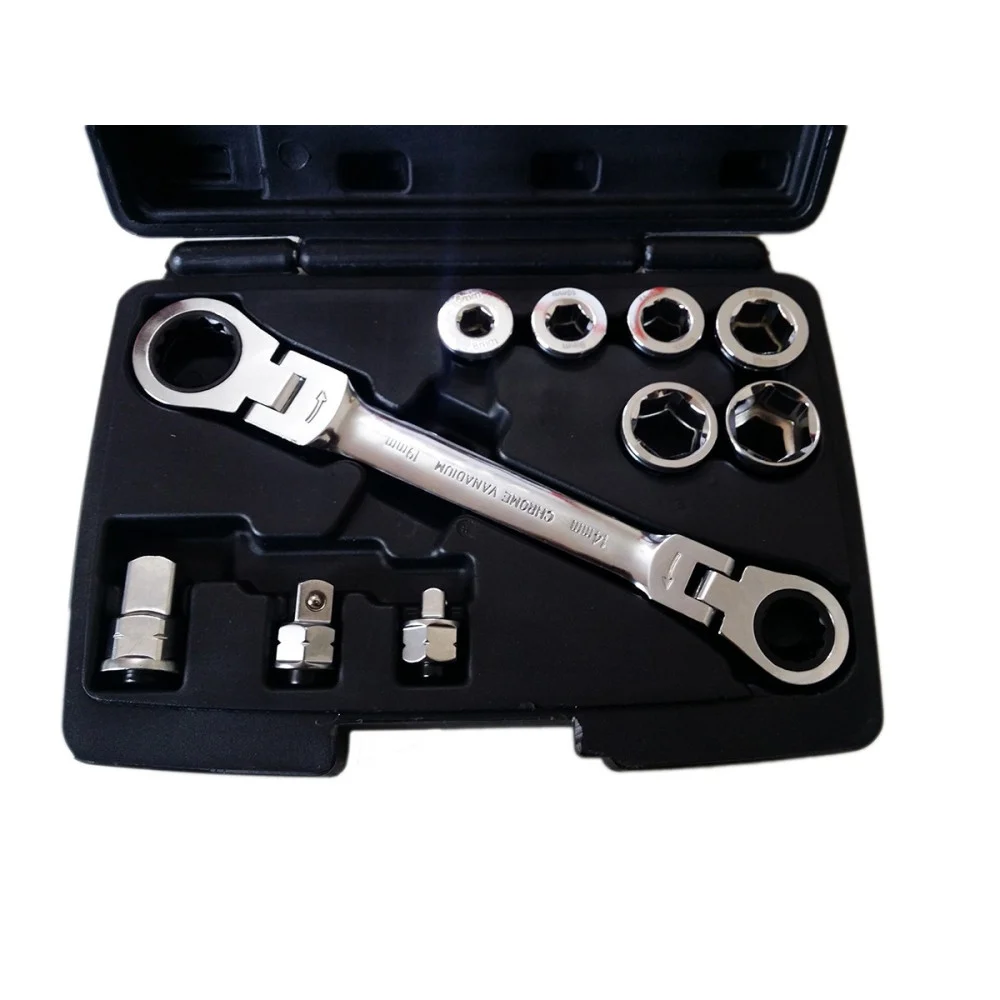 SET 15 IN 1 CHIAVE CRICCHETTO 14x19mm NON REVERSIBILE ADATTATORI INNESTI - TrAdE Shop Traesio