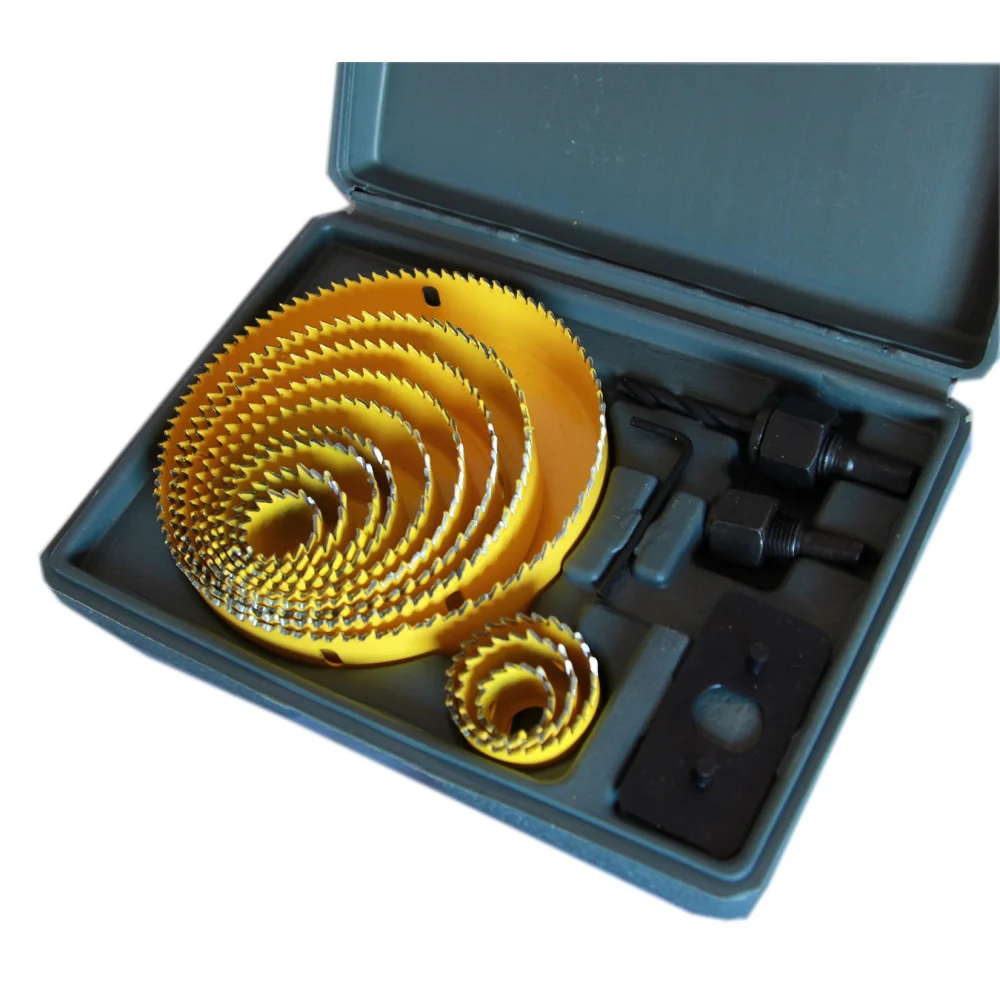 SET 16 PZ FRESE LEGNO FRESE A TAZZA PER TRAPANO SUPPORTO 2 ATTACCHI 12 FRESE - TrAdE Shop Traesio