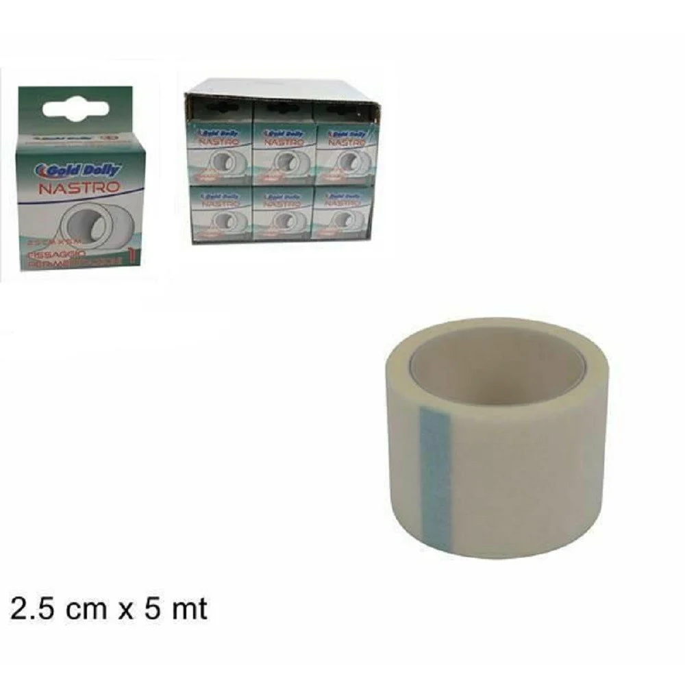 SET 18 PEZZI NASTRO FISSAGGIO CEROTTO CARTA PER MEDICAZIONE 2.5CMX5MT AN002052 - TrAdE Shop Traesio