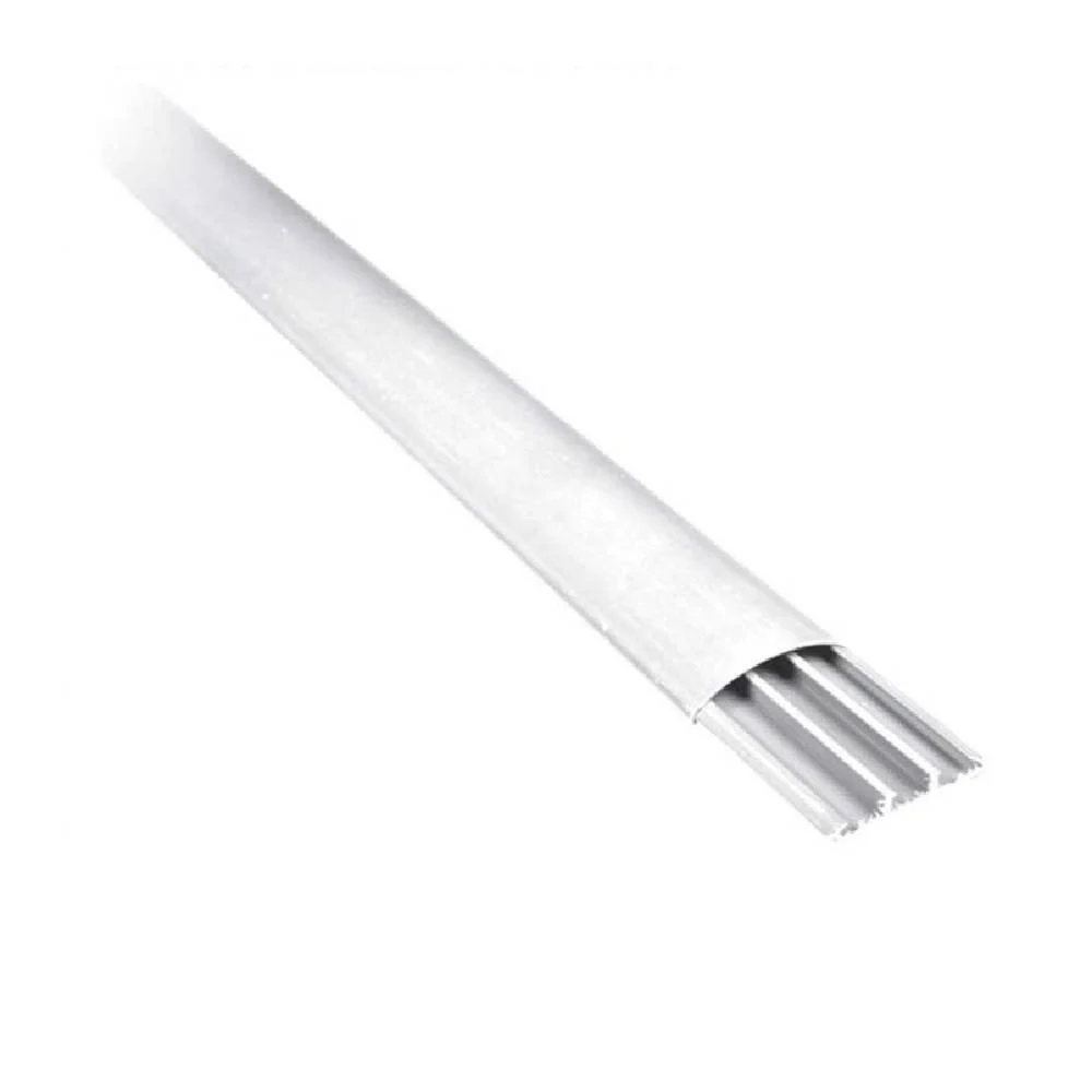 SET 2 CANALINA PASSACAVI PLASTICA CT2 BIANCO 2MT 60X15MM A PAVIMENTO 5626015F/WH - TrAdE Shop Traesio