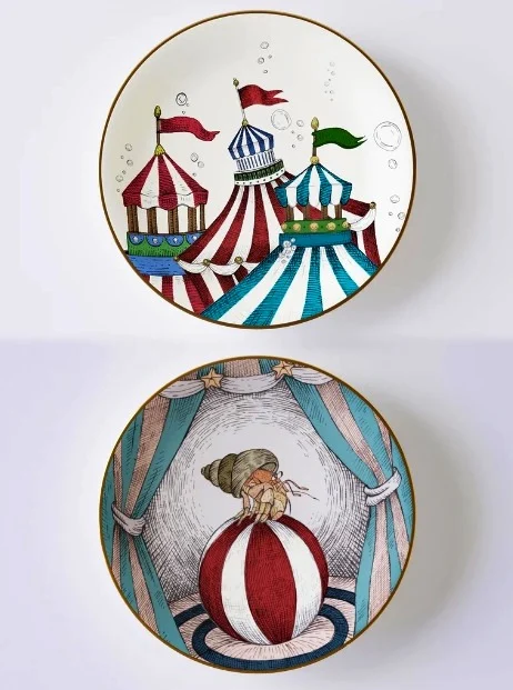 set di 2 piattini paguro (collezione searcus) - Arredamento marinaresco