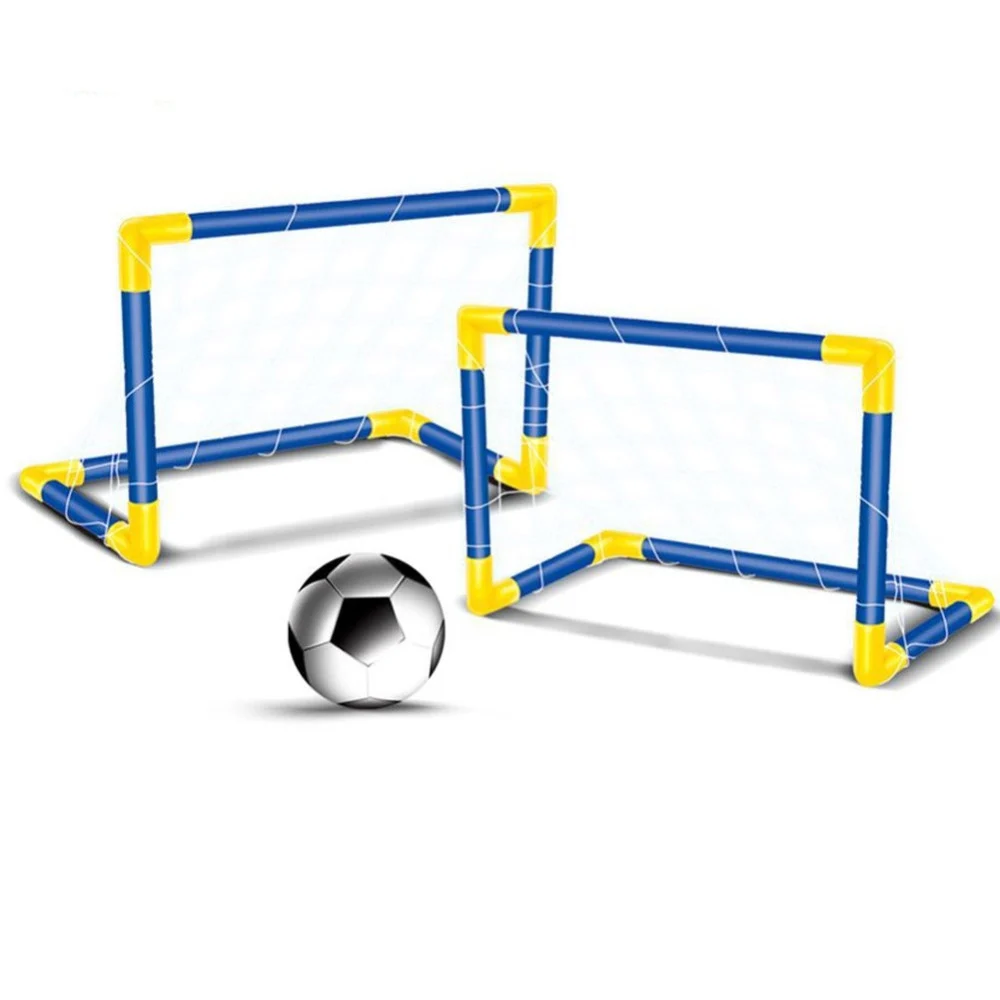 SET 2 PORTE DA CALCIO CON RETE PER BAMBINI 51X43X85CM CON PALLONE USO ESTERNO - TrAdE Shop Traesio