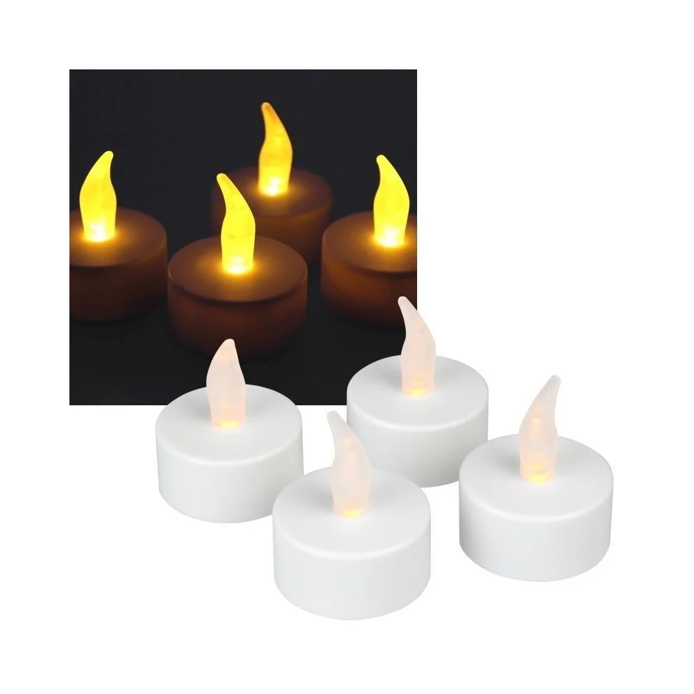 SET 20 CANDELE FIAMMA LUMINI LED DECORATIVE A BATTERIA VOTIVI LUCE BIANCO CALDO - TrAdE Shop Traesio
