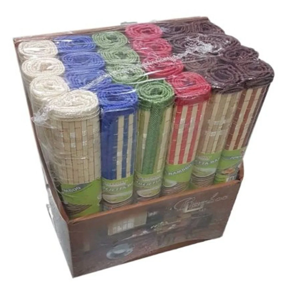SET 24 PEZZI TOVAGLIE TOVAGLIETTE COLAZIONE IN LEGNO BAMBÙ AMERICANE COLORATE - TrAdE Shop Traesio
