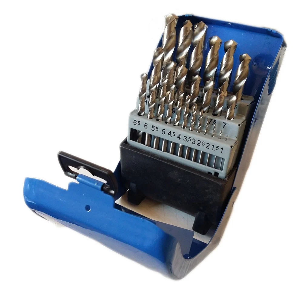 SET 25 PUNTE PER TRAPANO IN TITANIO KIT PUNTE FERRO MISURE 1 A 13 CM + CUSTODIA - TrAdE Shop Traesio