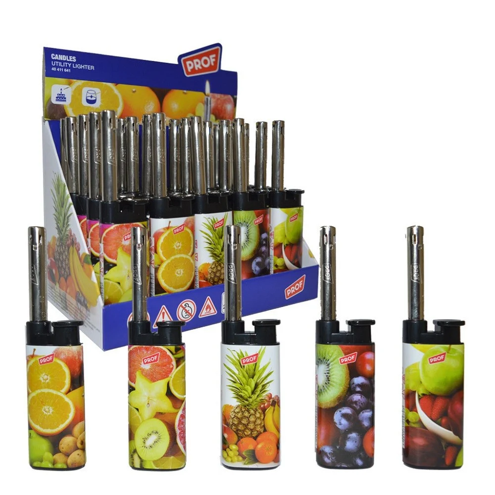 SET 25 PZ ACCENDIGAS ACCENDI GAS A FIAMMA CANNA CORTA MINI PROF FRUITS 40411641 - TrAdE Shop Traesio