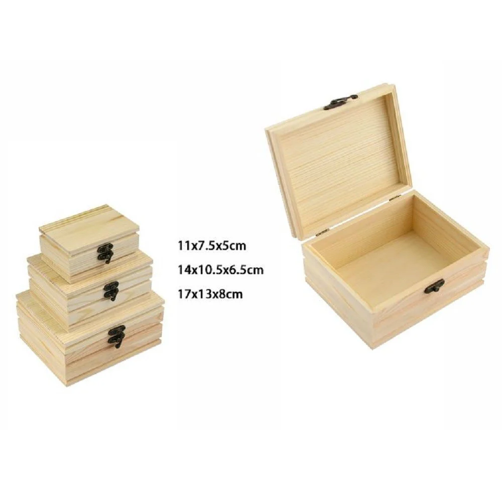 SET 3 SCATOLE IN LEGNO DECOUPAGE TRIS MATRIOSKA SCATOLA COFANETTO 74013A LY30114 - TrAdE Shop Traesio