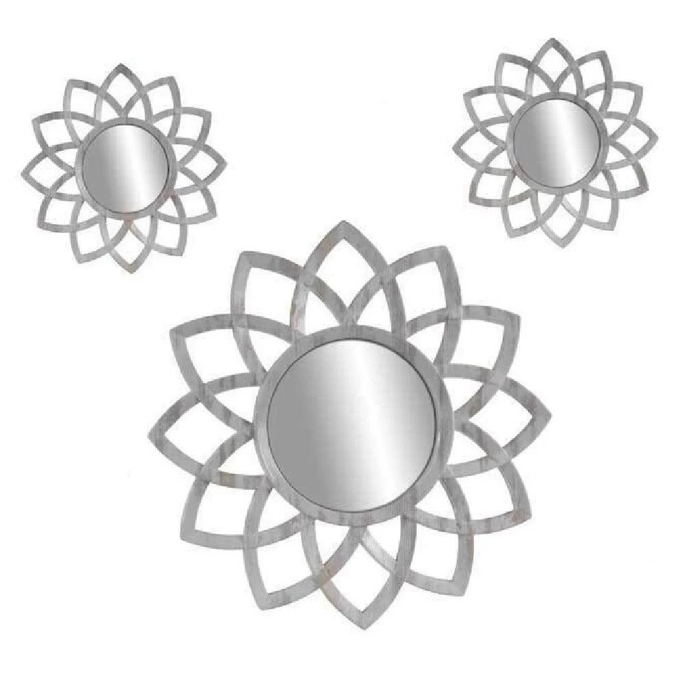 SET 3 SPECCHI PARETE DECORATIVI ANTICATI LIBERA INSTALLAZIONE GIRA 20-35CM 836909