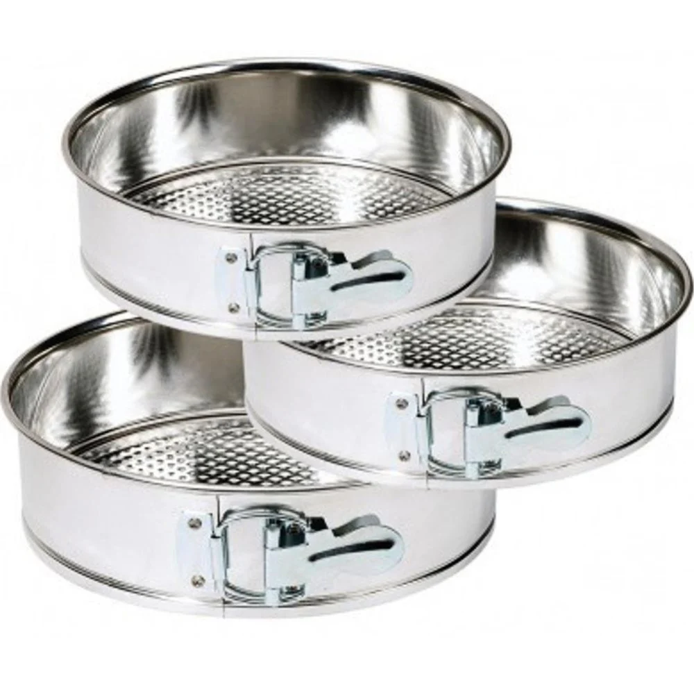 SET 3 TORTIERE A CERNIERA DA FORNO ANTIADERENTI TEGLIE SMONTABILI STAMPI DOLCI - TrAdE Shop Traesio