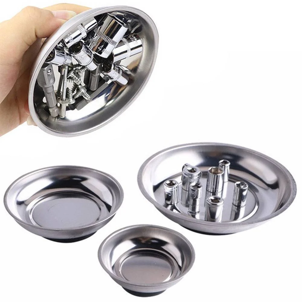 SET 3PZ VASSOIO VASCHETTA PIATTO MAGNETICO PORTA MINUTERIA VITI BULLONI 7/11/15 - TrAdE Shop Traesio